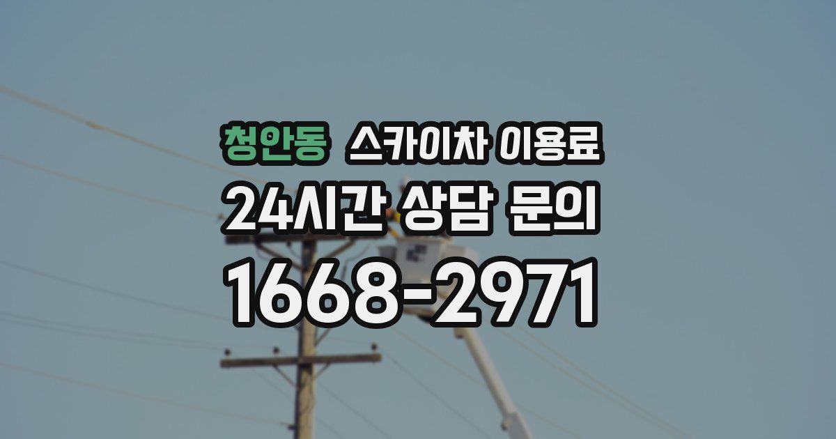 청안동 스카이차 이용료