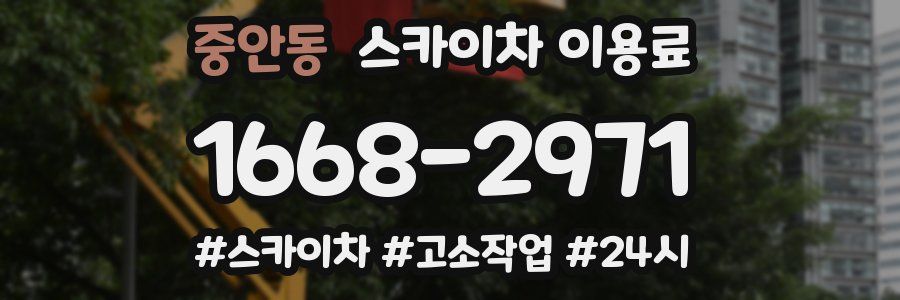 중안동 스카이차 이용료