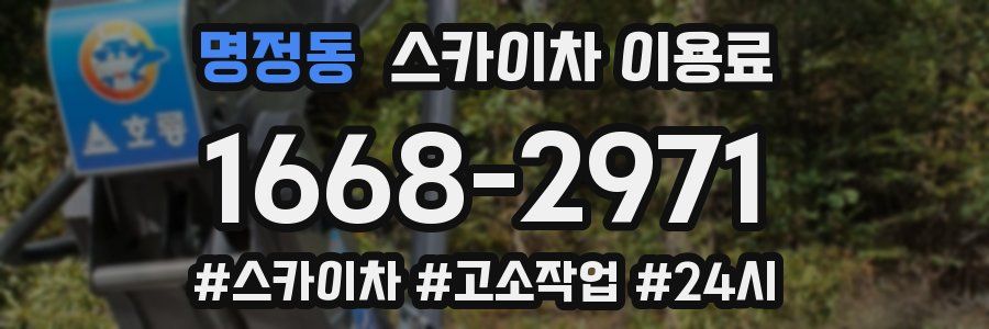 명정동 스카이차 이용료