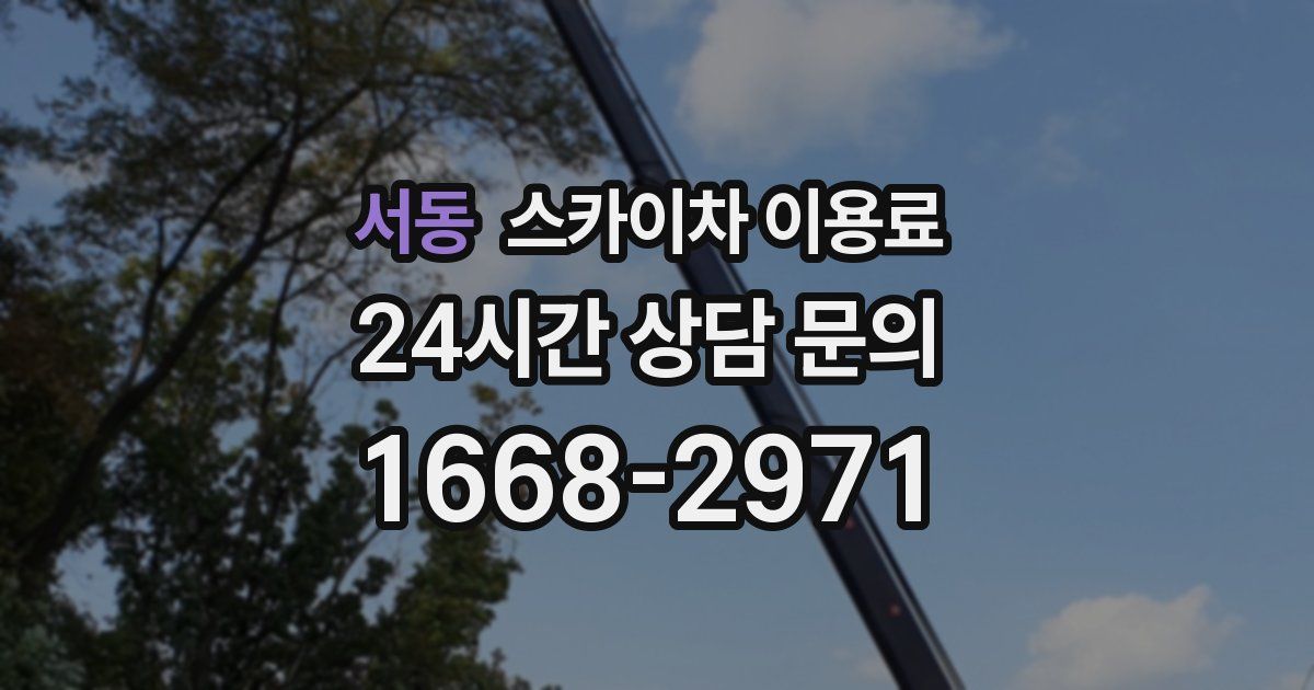 서동 스카이차 이용료