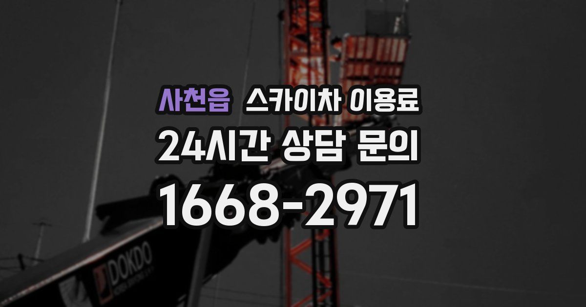 사천읍 스카이차 이용료