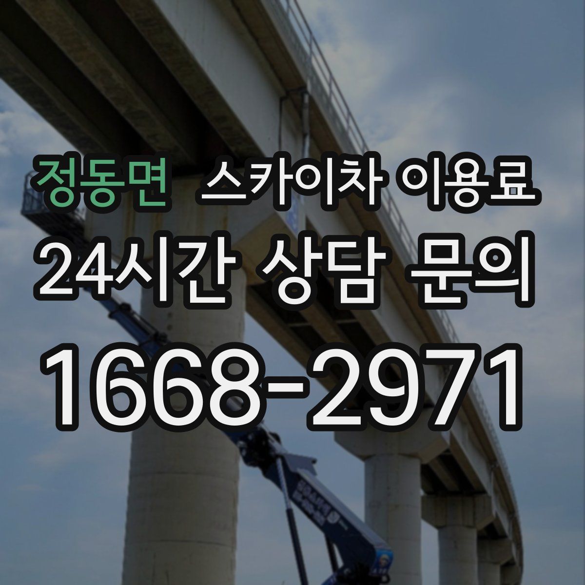 정동면 스카이차 이용료