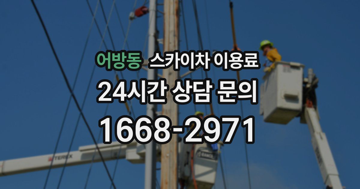 어방동 스카이차 이용료