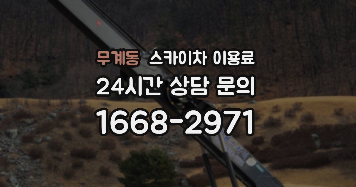 무계동 스카이차 이용료