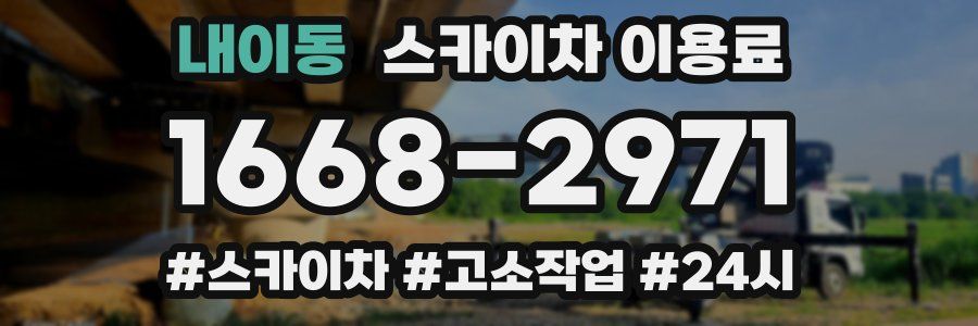 내이동 스카이차 이용료