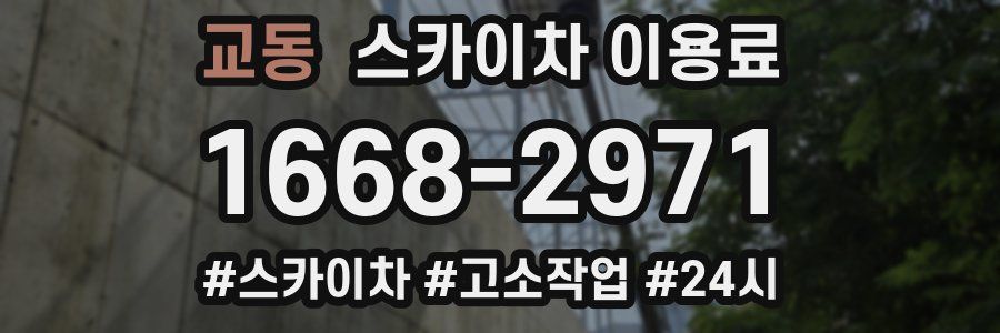 교동 스카이차 이용료