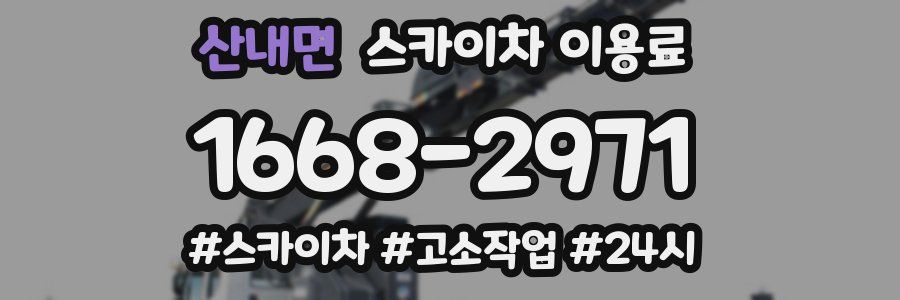 산내면 스카이차 이용료