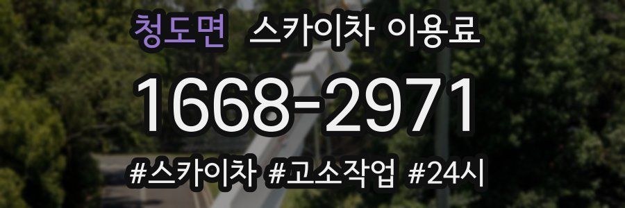 청도면 스카이차 이용료