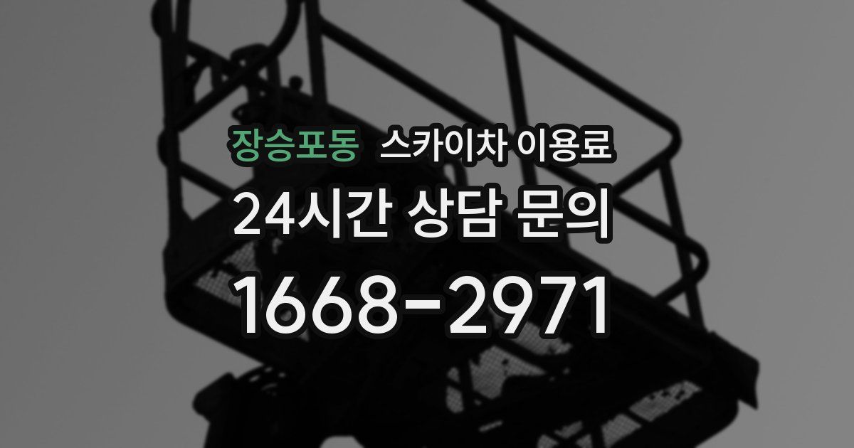 장승포동 스카이차 이용료