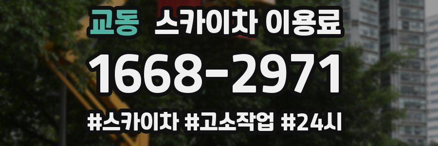 교동 스카이차 이용료
