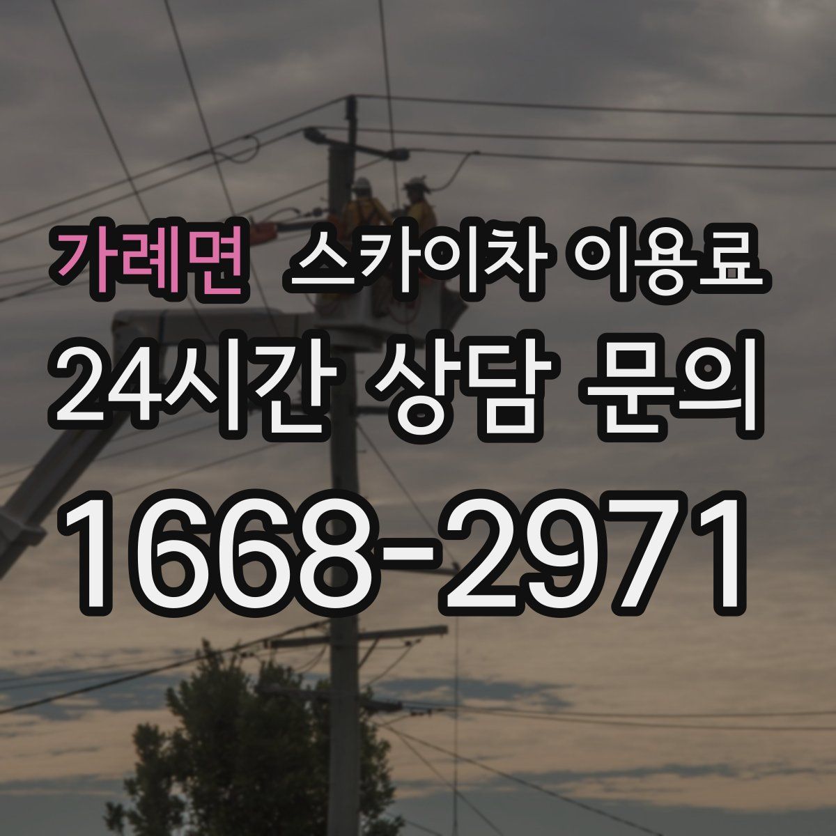 가례면 스카이차 이용료