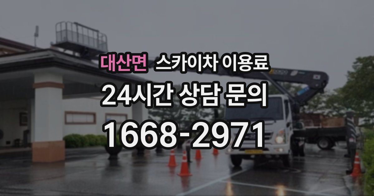 대산면 스카이차 이용료