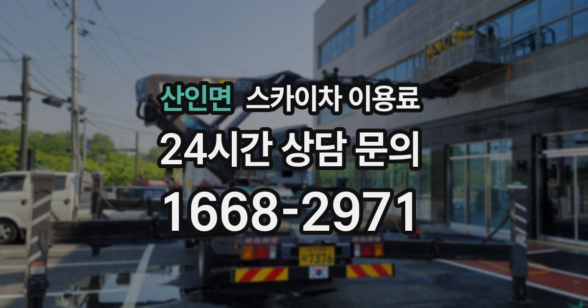 산인면 스카이차 이용료