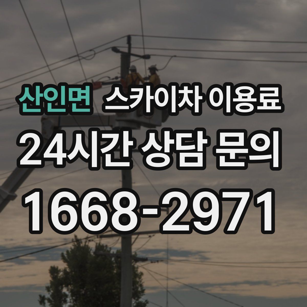 산인면 스카이차 이용료