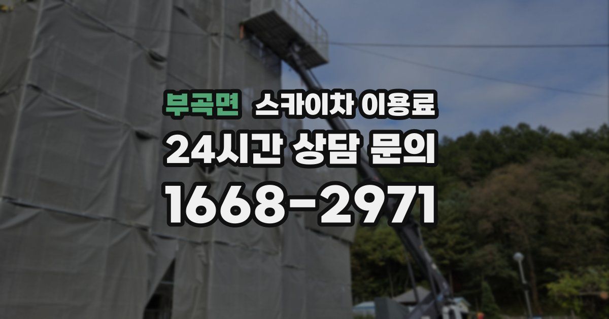 부곡면 스카이차 이용료