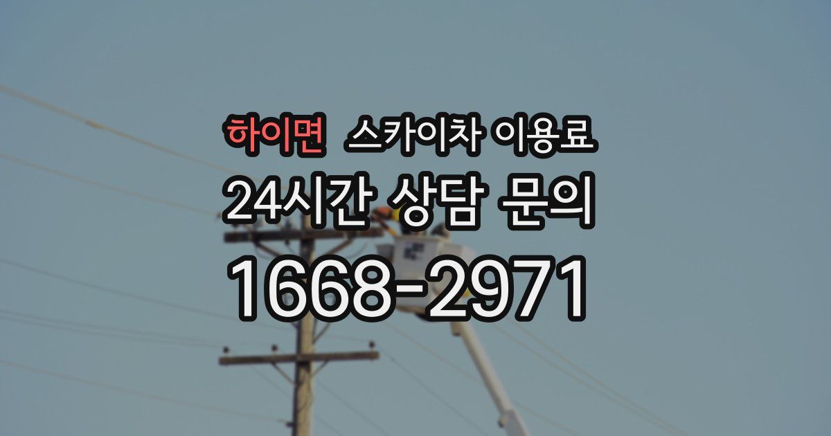 하이면 스카이차 이용료