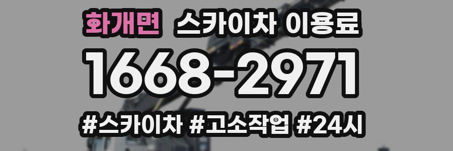 화개면 스카이차 이용료
