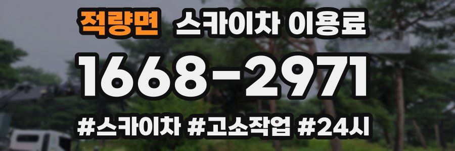 적량면 스카이차 이용료