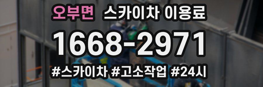 오부면 스카이차 이용료