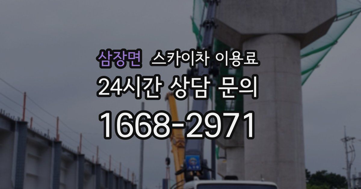 삼장면 스카이차 이용료