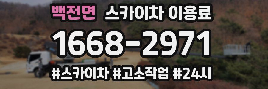 백전면 스카이차 이용료