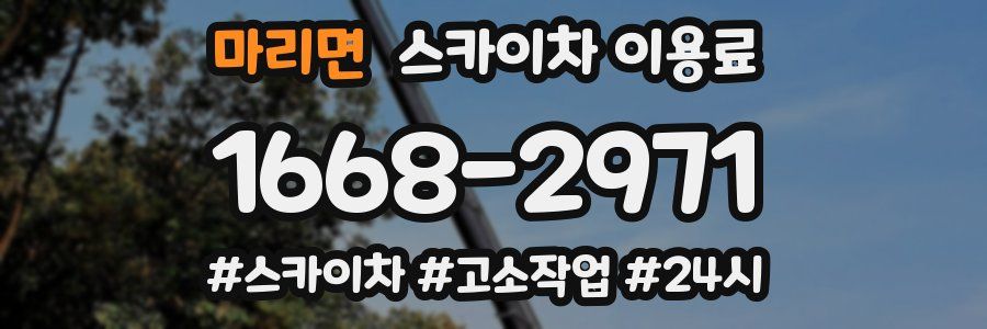 마리면 스카이차 이용료