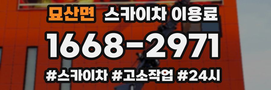 묘산면 스카이차 이용료