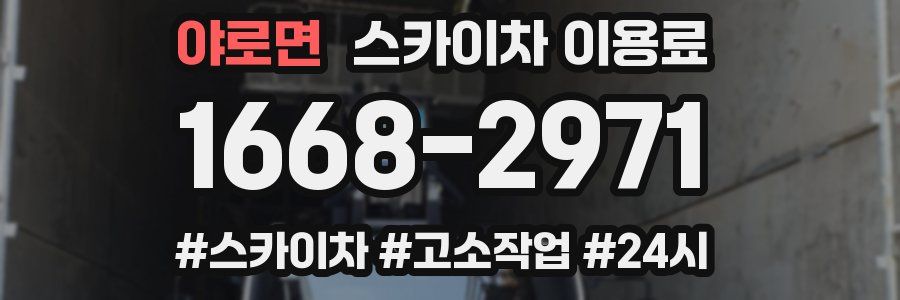 야로면 스카이차 이용료