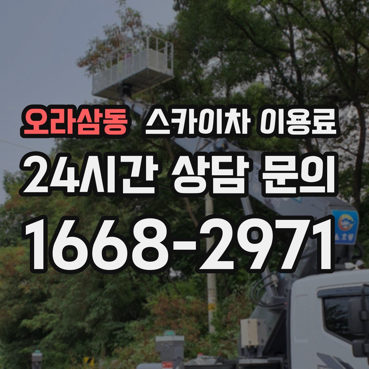오라삼동 스카이차 이용료