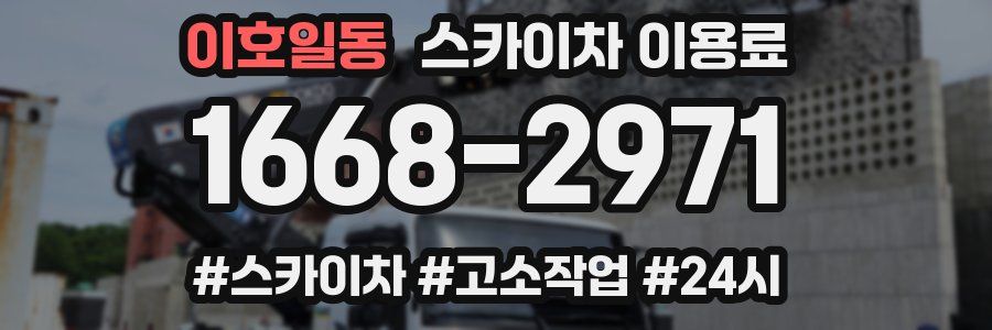 이호일동 스카이차 이용료