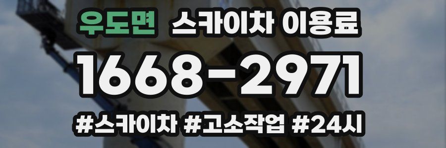 우도면 스카이차 이용료