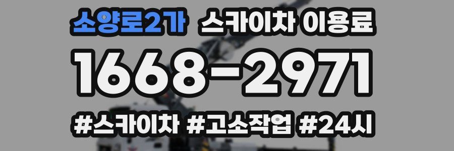 소양로2가 스카이차 이용료