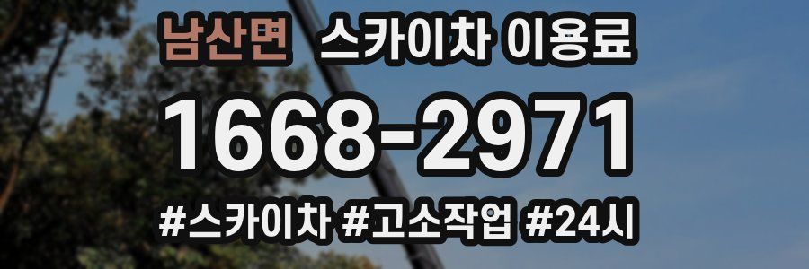 남산면 스카이차 이용료