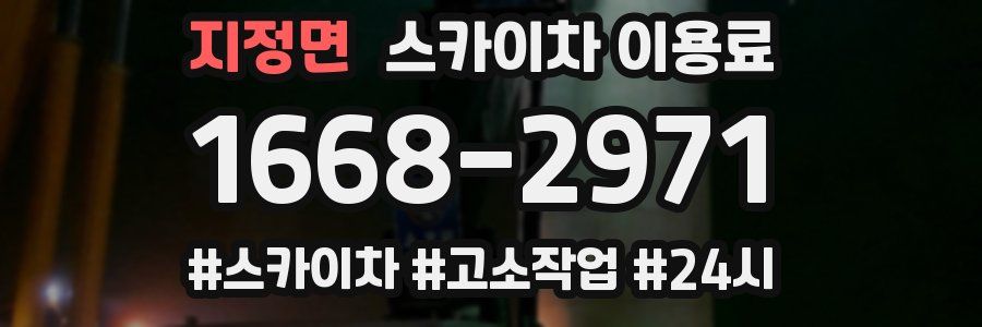 지정면 스카이차 이용료