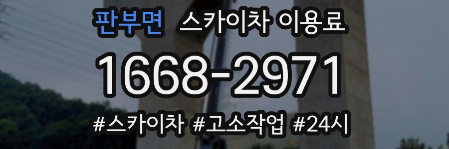 판부면 스카이차 이용료