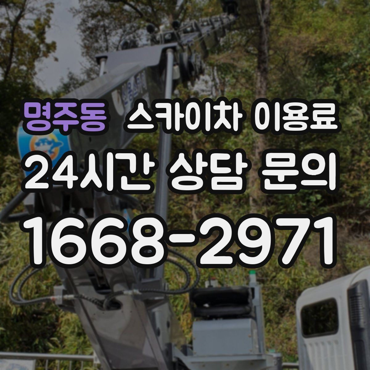 명주동 스카이차 이용료 견적이 달라지는 시간대