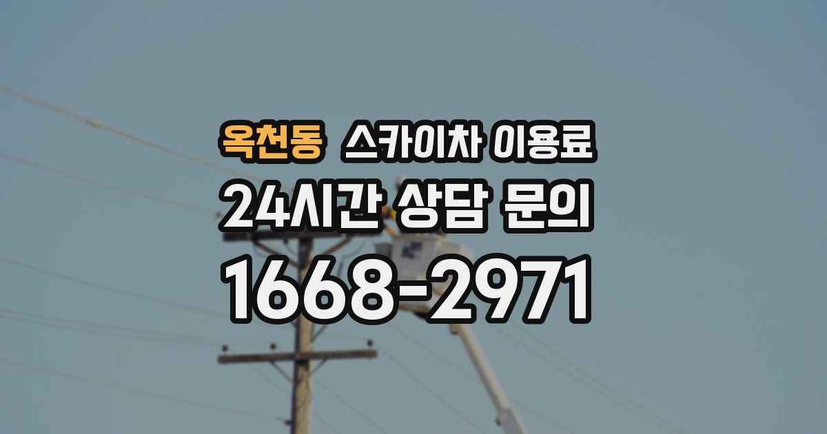 옥천동 스카이차 이용료