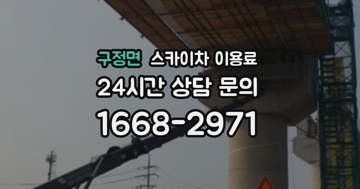 구정면 스카이차 이용료