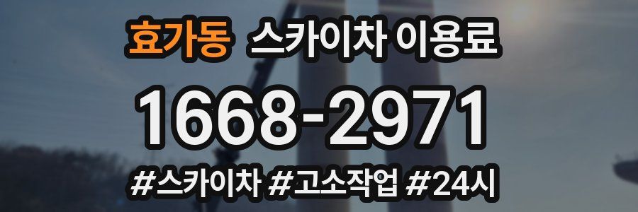 효가동 스카이차 이용료