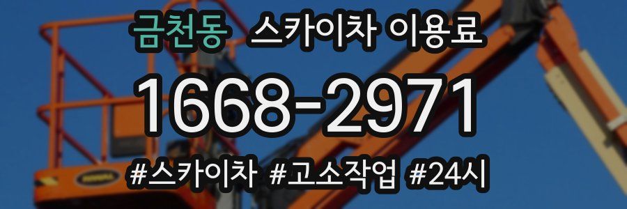 금천동 스카이차 이용료