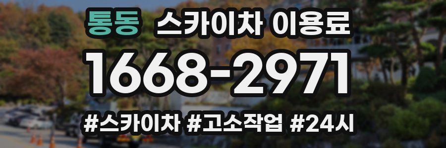 통동 스카이차 이용료