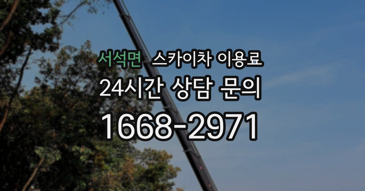 서석면 스카이차 이용료