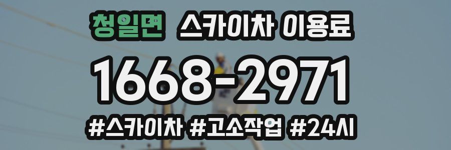 청일면 스카이차 이용료