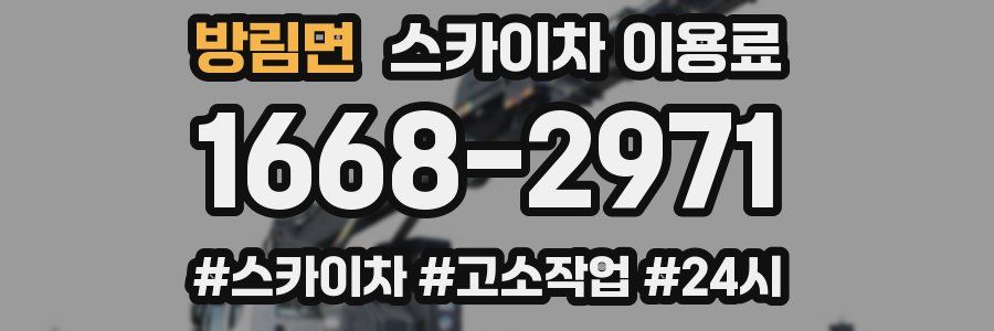방림면 스카이차 이용료