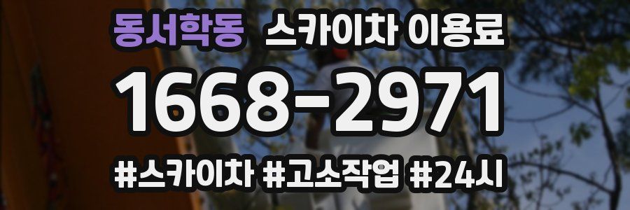 동서학동 스카이차 이용료