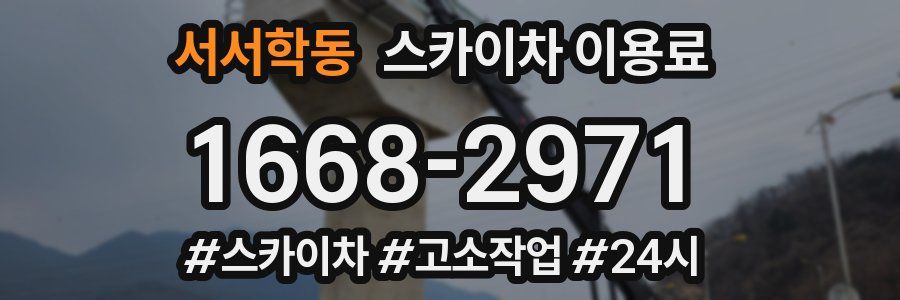 서서학동 스카이차 이용료