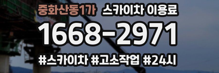 중화산동1가 스카이차 이용료