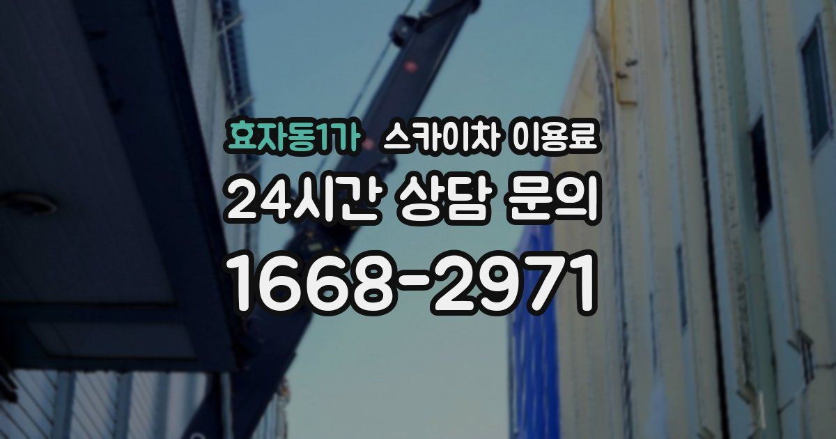 효자동1가 스카이차 이용료