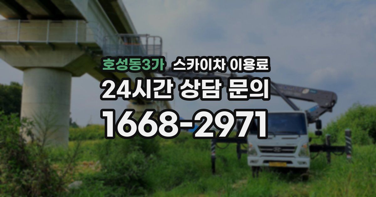 호성동3가 스카이차 이용료