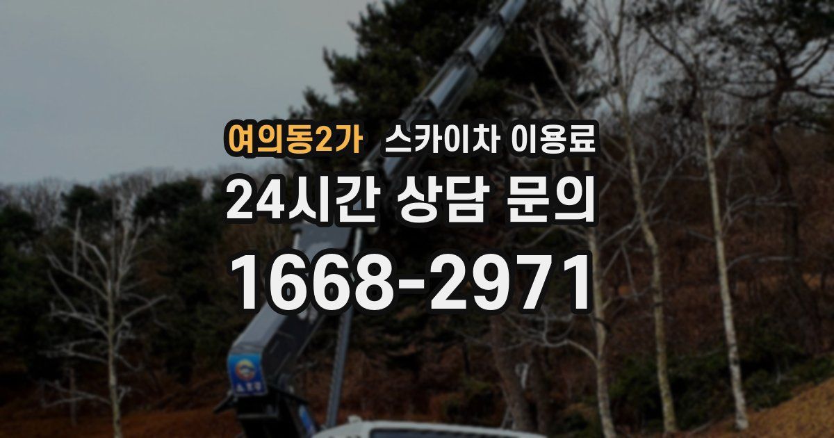 여의동2가 스카이차 이용료